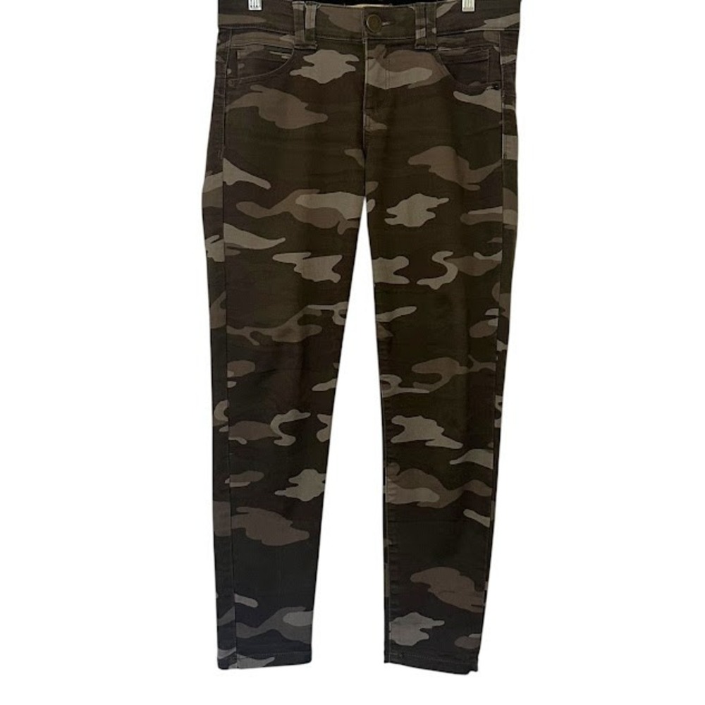Democracy Ab Technology "Ab"solution Gray Camo Skinny Ankle Pants Womens 6